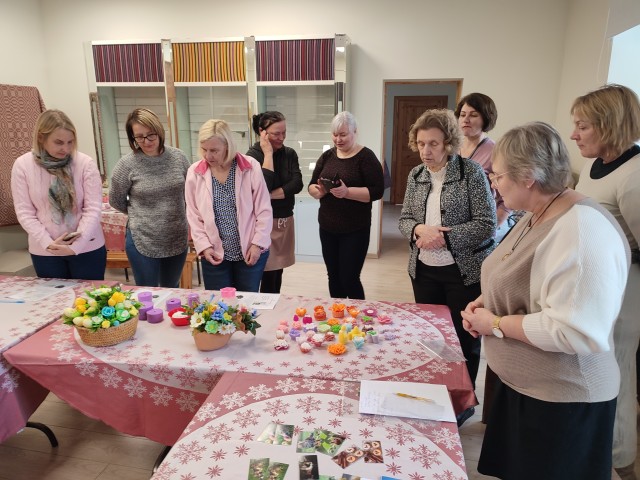 Nodarbība “Ziepju liešanas meistarklase”. Vadītāja Mirdza Akmentiņa